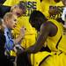Michigan head coach John Beilein speaks with the team during a time out in overtime at Cowboys Stadium in Arlington, Texas on March 29, 2013. Melanie Maxwell I AnnArbor.com